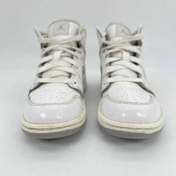 Nike Jordan 1 Phat White Wolf Grey Youth Sneaker Shoes 364772 102 Size 3 Y - Picture 3 of 12